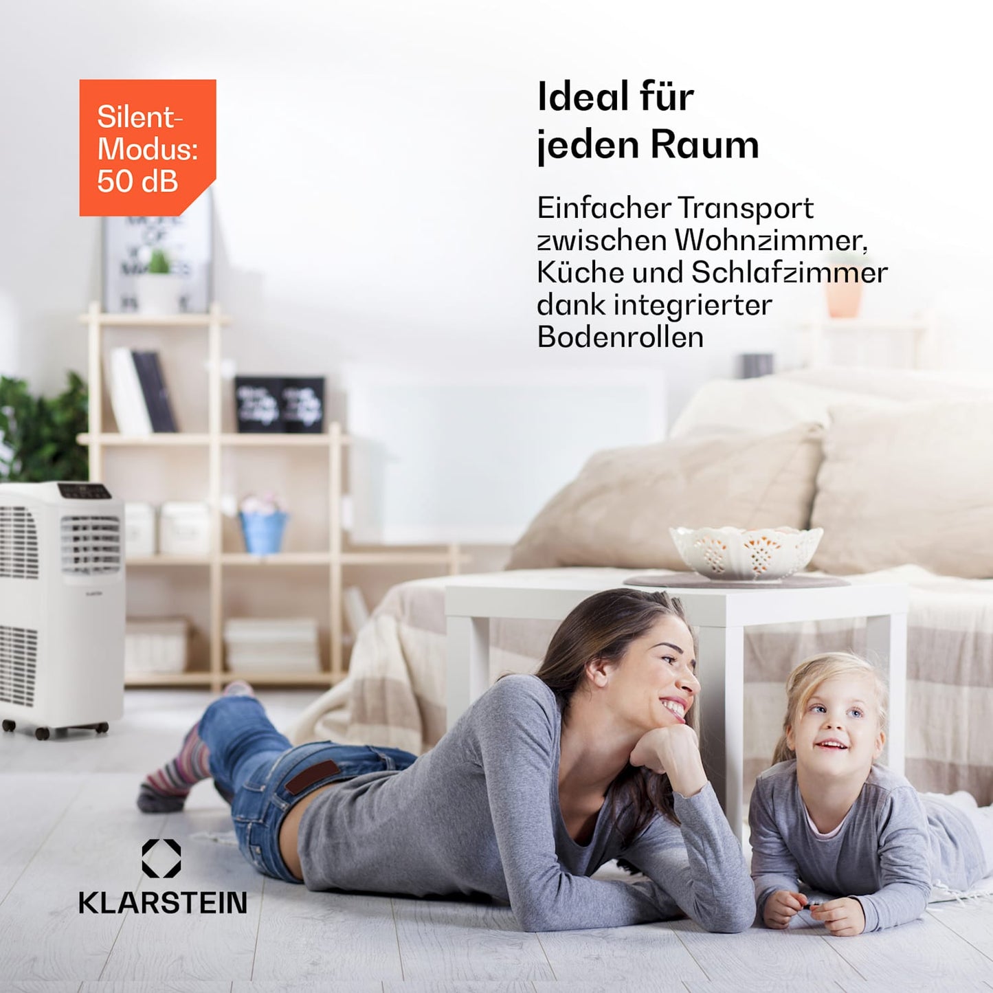 Klarstein Pure Blizzard 3 2G mobiles Klimagerät 7000 BTU 50dB Energieklasse A