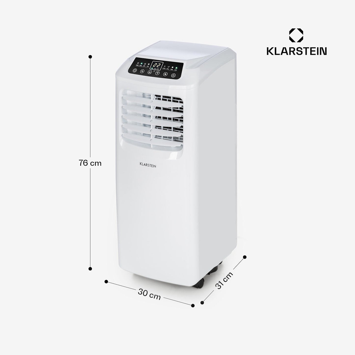 Klarstein Pure Blizzard 3 2G mobiles Klimagerät 7000 BTU 50dB Energieklasse A