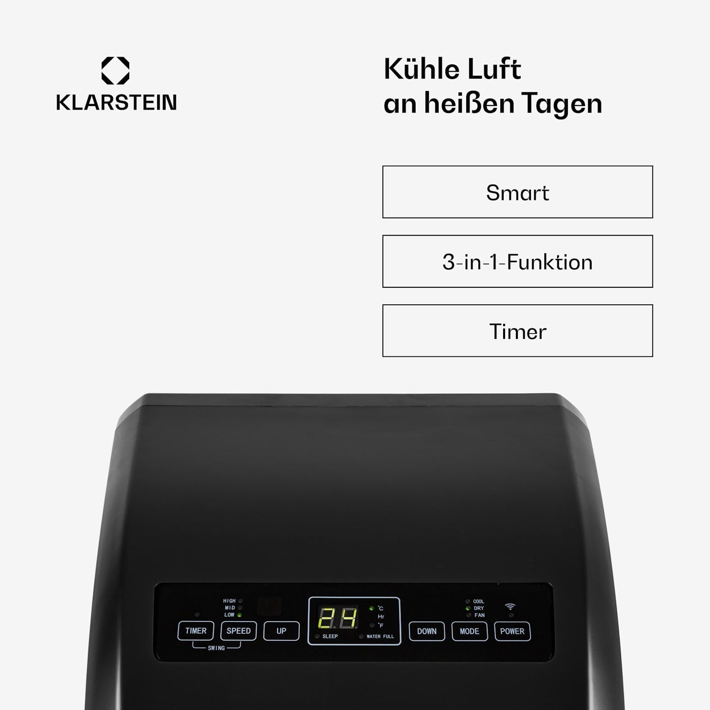 Klarstein Metrobreeze Rome Smart 10000 BTU Mobile Klimaanlage A+ R290 42m²