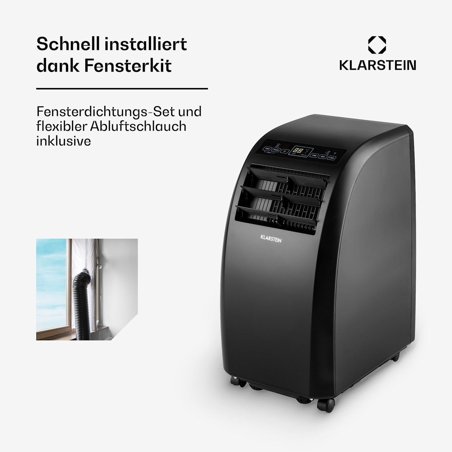 Klarstein Metrobreeze Rome Smart 10000 BTU Mobile Klimaanlage A+ R290 42m²