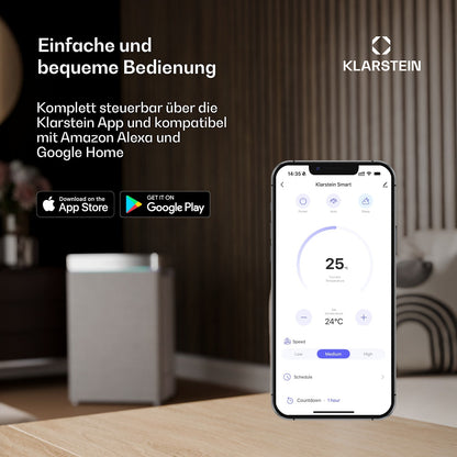 Klarstein AireLux Smart 14000 BTU Mobile Klimaanlage R290 App 65m² Grau