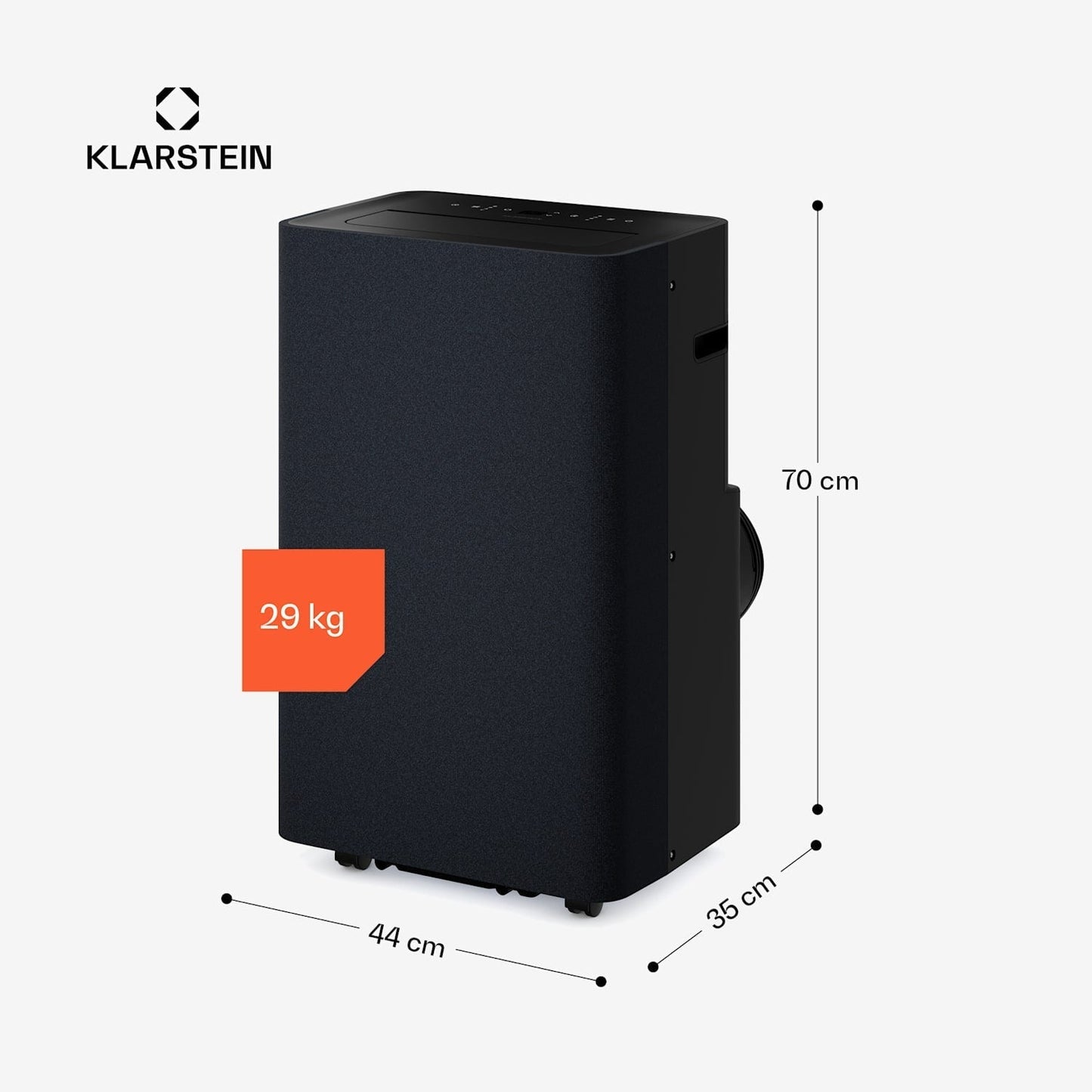 Klarstein AireLux Smart 14000 BTU Mobile Klimaanlage R290 App 65m² Dunkelgrau
