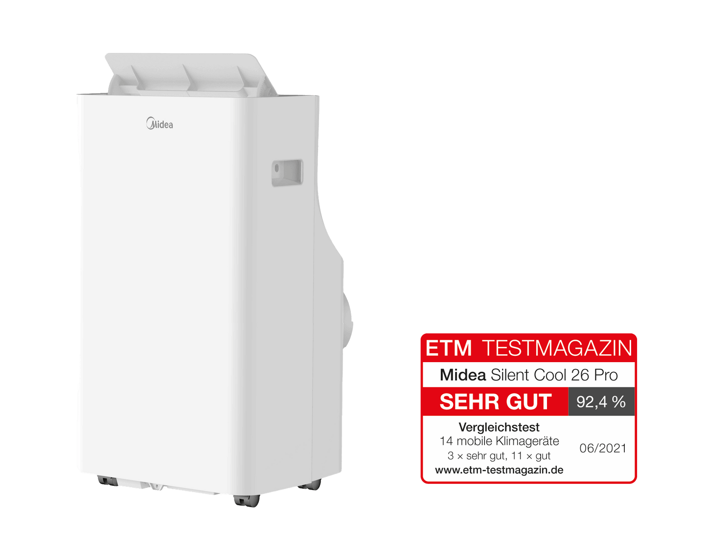 Midea Silent Cool 26 Pro Mobile Klimaanlage leise 57 dB ohne Installation