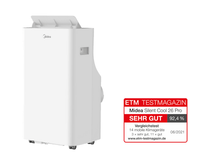 Midea Silent Cool 26 Pro Mobile Klimaanlage leise 57 dB ohne Installation