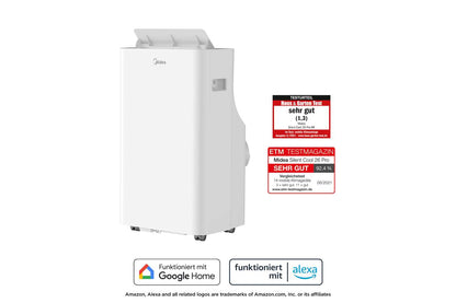 Midea Silent Cool 26 Pro WF Mobile Klimaanlage 57 dB mit Fernbedienung