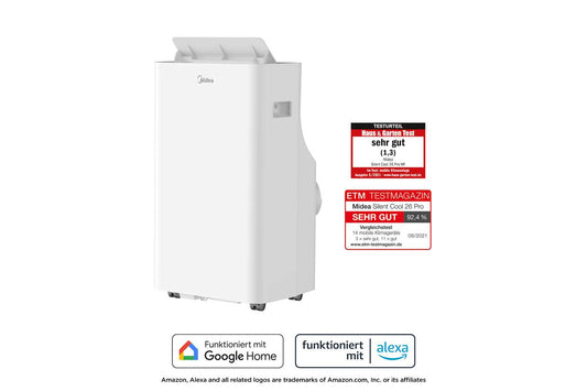 Midea Silent Cool 26 Pro WF Mobiles Klimagerät 57 dB Fernbedienung