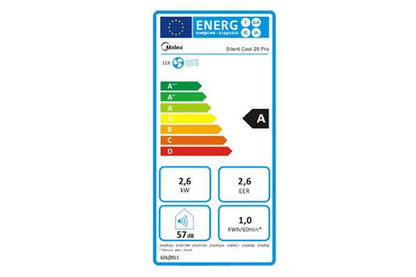 Midea Silent Cool 26 Pro Mobile Klimaanlage leise 57 dB ohne Installation